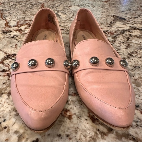 Women’s Barbie flats shoes 7.5 Blush Pink Slip On Flats Loafer Pointed Toe Stud - Picture 4 of 10